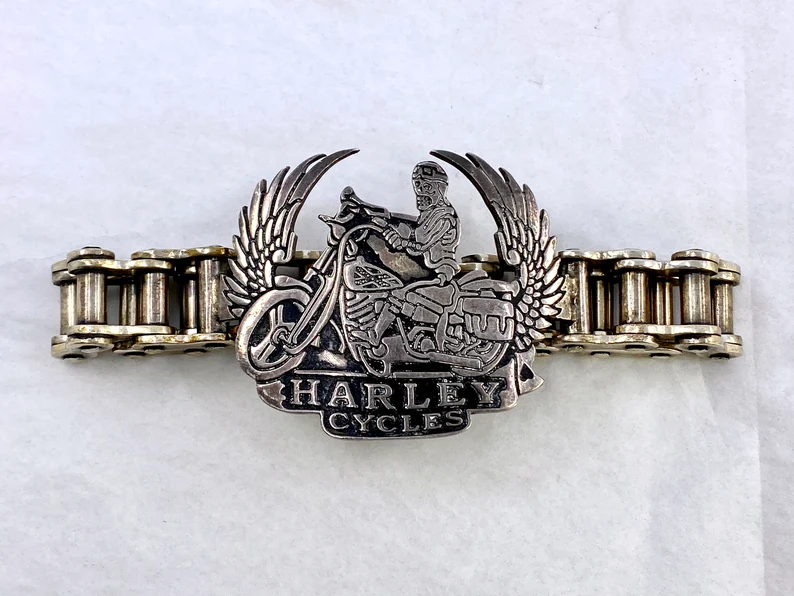 front of Harley-Davidson Bike Chain Bracelet