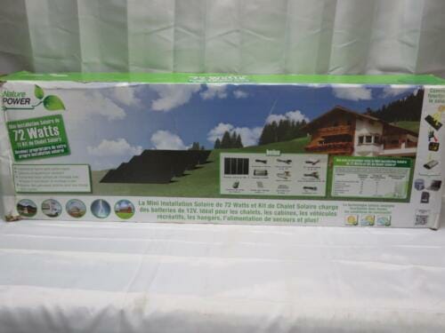 front of Nature Power Solar Panels in box