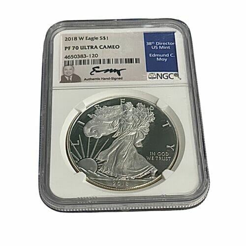 front of 2018 American Silver Eagle