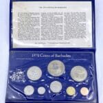 front of Franklin Mint 1974 Barbados Uncirculated Proof Coins Set