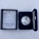 top of American Silver Eagle Coin 2000-P